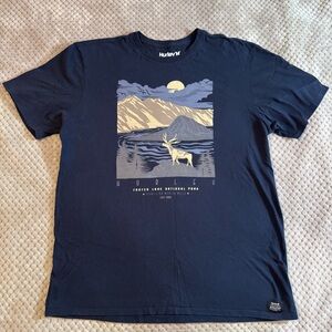 Pendleton x Hurley Blue Short Sleeve Tee with Scenic Graphic